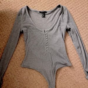 Forever 21 Grey Bodysuit (size small)